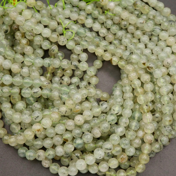 Prehnite · Smooth · Round · 6mm, 8mm, 10mm, Tejas Beads, Beads