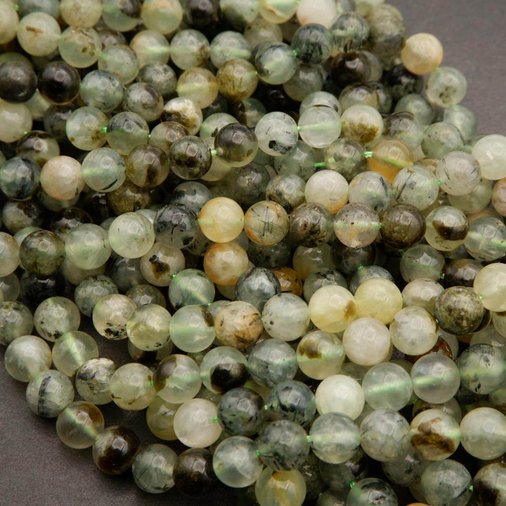 Prehnite w/ Epidote Inclusions · Smooth · Round · 6mm, 8mm, 10mm, Tejas Beads, Beads