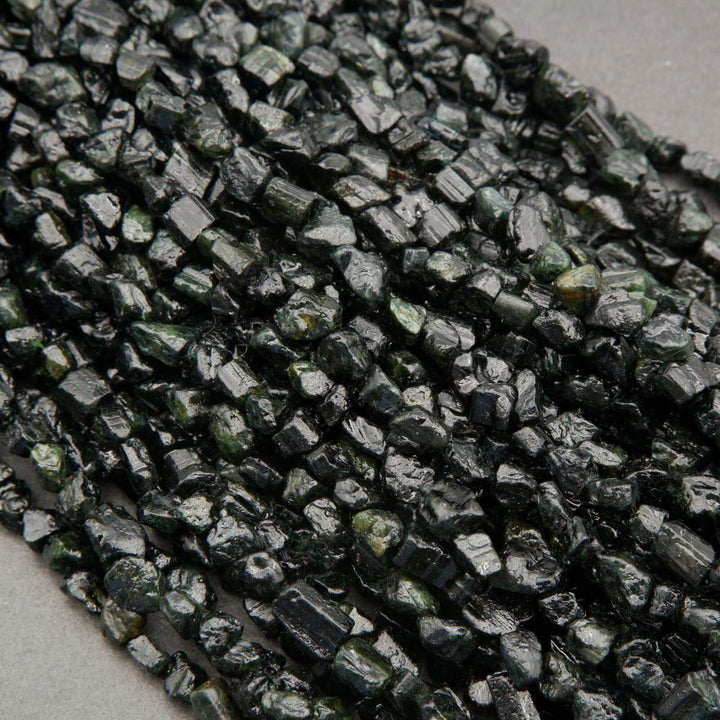 Green Tourmaline · Rough Raw · Nuggets · 6mm, Tejas Beads, Beads