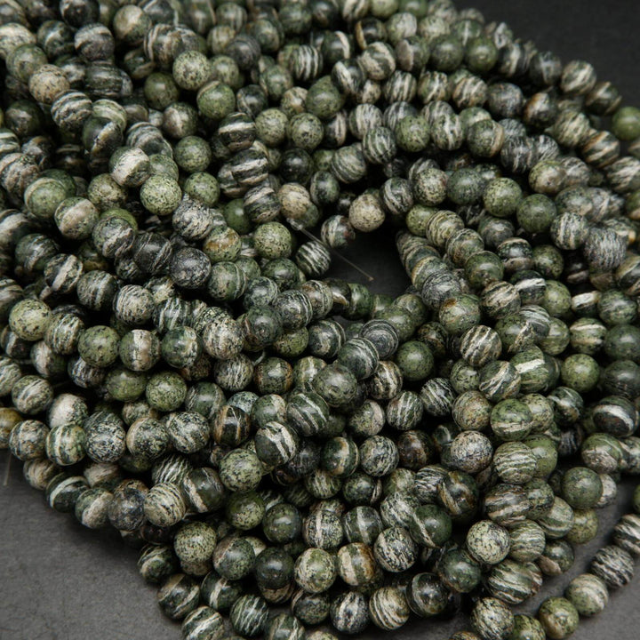 Green Zebra Jasper Beads.