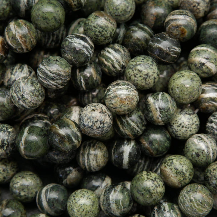 Green Zebra Jasper Beads.