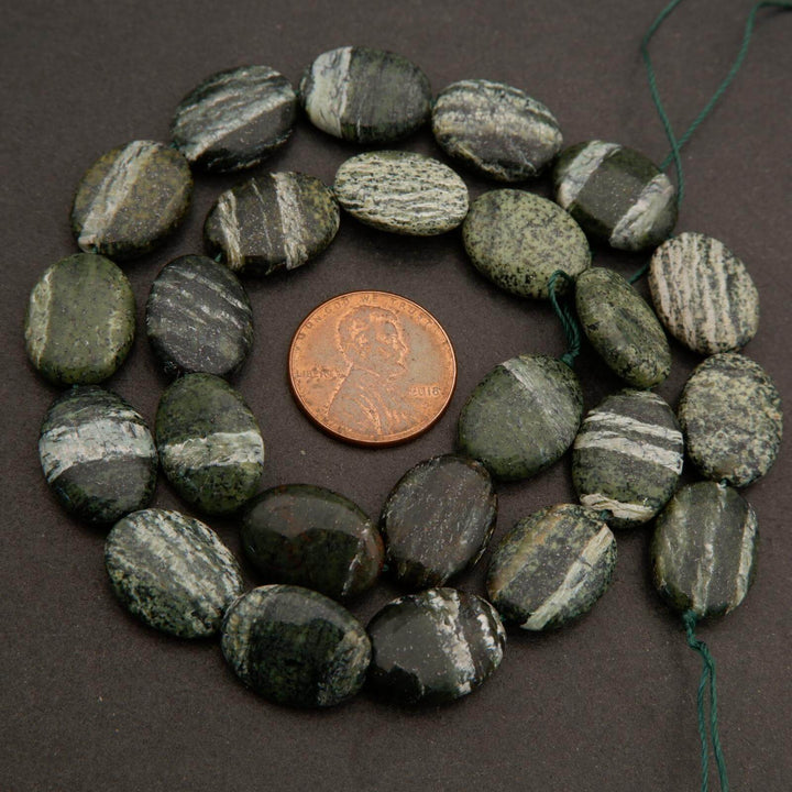 Green Zebra Jasper · Smooth · Oval · 10mm, 12mm, Tejas Beads, Beads