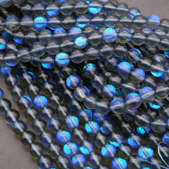 Grey Mystic Aura (syn) · Smooth · Round · 6mm, 8mm, 10mm **CLEARANCE**, Tejas Beads, Beads