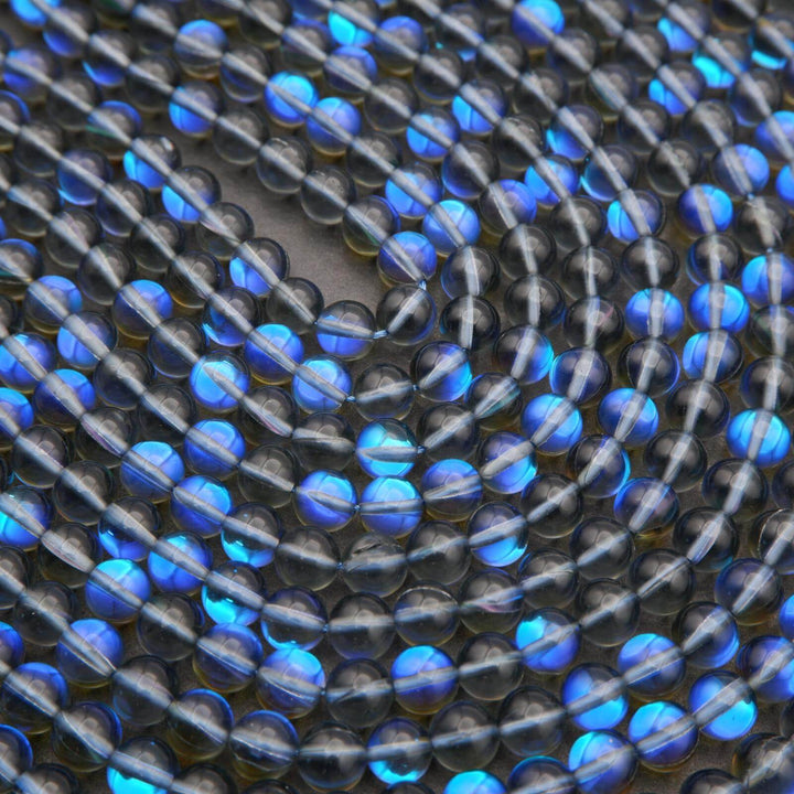 Grey Mystic Aura (syn) · Smooth · Round · 6mm, 8mm, 10mm **CLEARANCE**, Tejas Beads, Beads