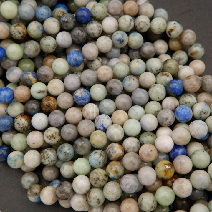 Hackmanite w/ Pyrite · Smooth · Round · 4mm, 6mm, 8mm, 10mm, Tejas Beads, Beads