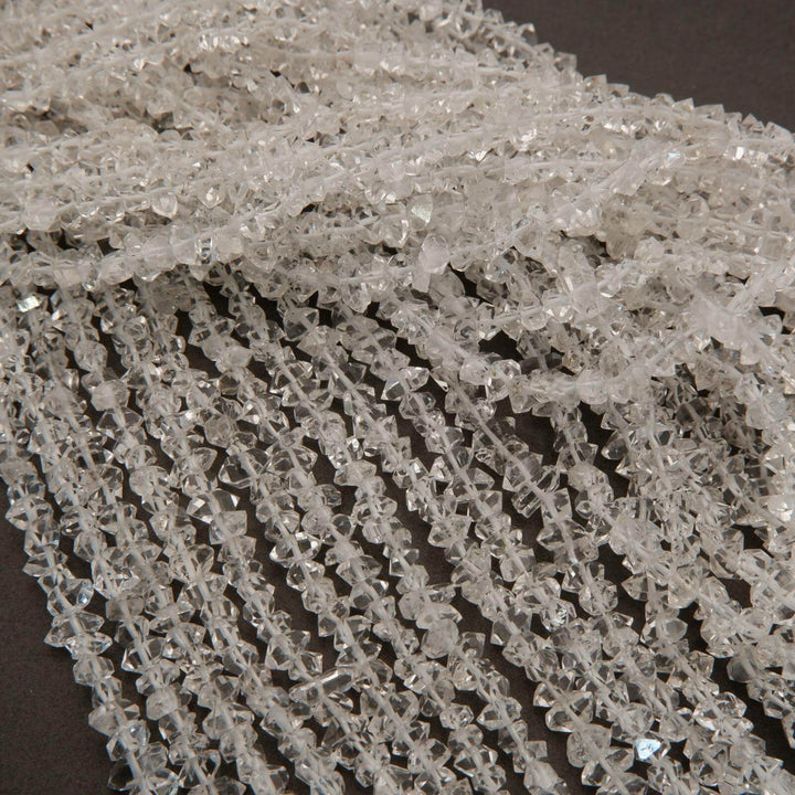 Herkimer Diamond Quartz · Faceted · Double Point Terminated · 5mm to 6mm, Tejas Beads, Beads