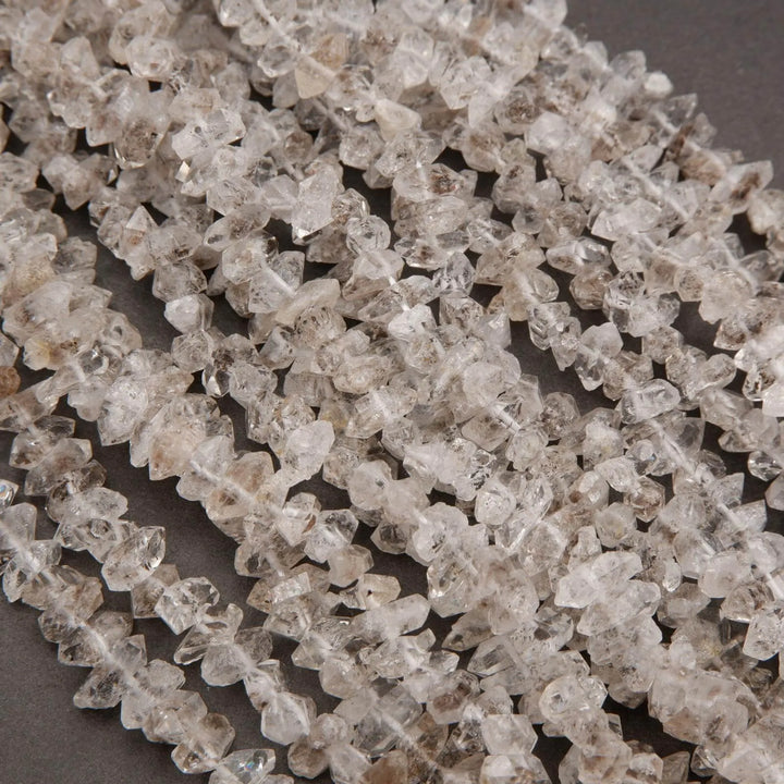 Herkimer Diamond Quartz · Faceted · Double Point Terminated · 8mm, 10mm, 12mm, Tejas Beads, Beads
