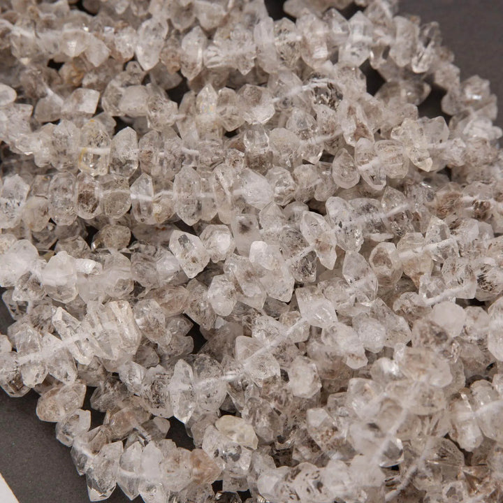 Herkimer Diamond Quartz · Faceted · Double Point Terminated · 8mm, 10mm, 12mm, Tejas Beads, Beads