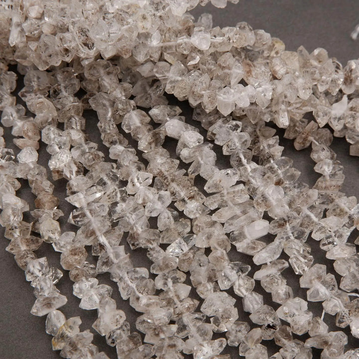 Herkimer Diamond Quartz · Faceted · Double Point Terminated · 8mm, 10mm, 12mm, Tejas Beads, Beads