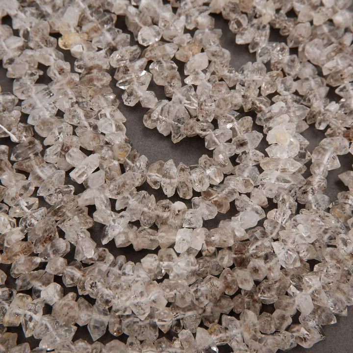 Herkimer Diamond Quartz · Faceted · Double Point Terminated · 8mm, 10mm, 12mm, Tejas Beads, Beads