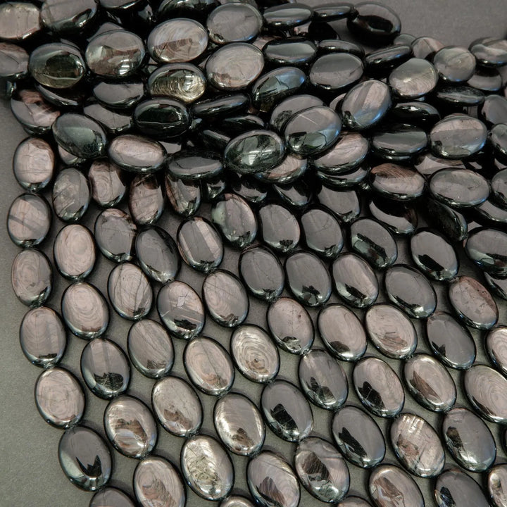 Hypersthene · Smooth · Oval · 13x18mm, Tejas Beads, Beads