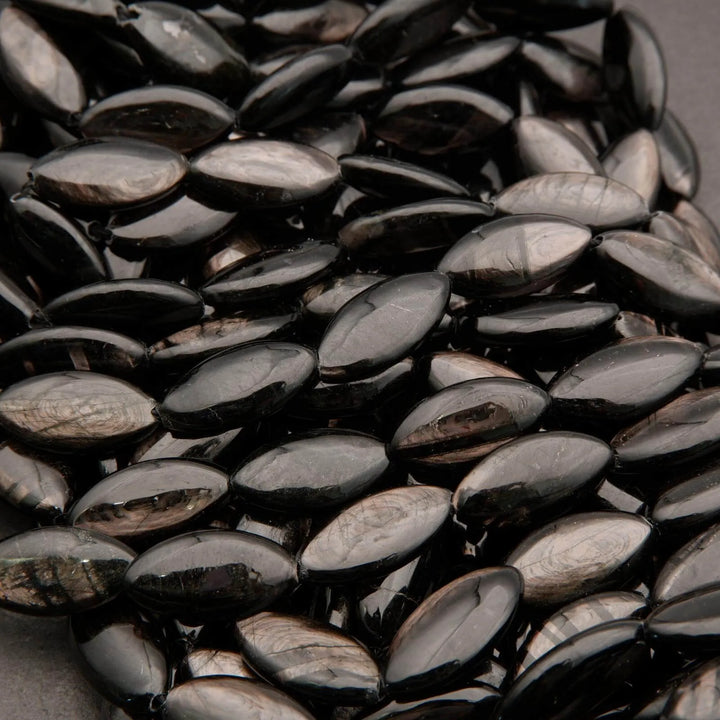 Hypersthene · Smooth · Marquis Oval · 10x20mm, Tejas Beads, Beads