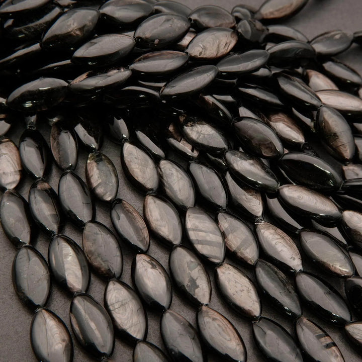 Hypersthene · Smooth · Marquis Oval · 10x20mm, Tejas Beads, Beads