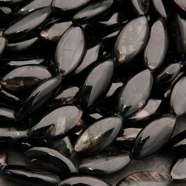Hypersthene · Smooth · Marquis Oval · 10x20mm, Tejas Beads, Beads