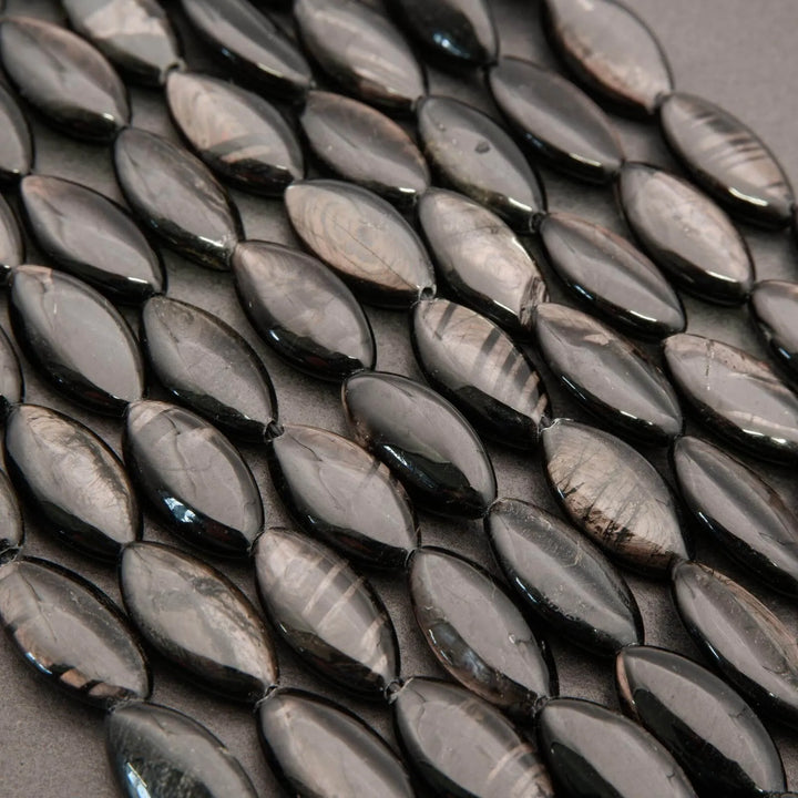 Hypersthene · Smooth · Marquis Oval · 10x20mm, Tejas Beads, Beads