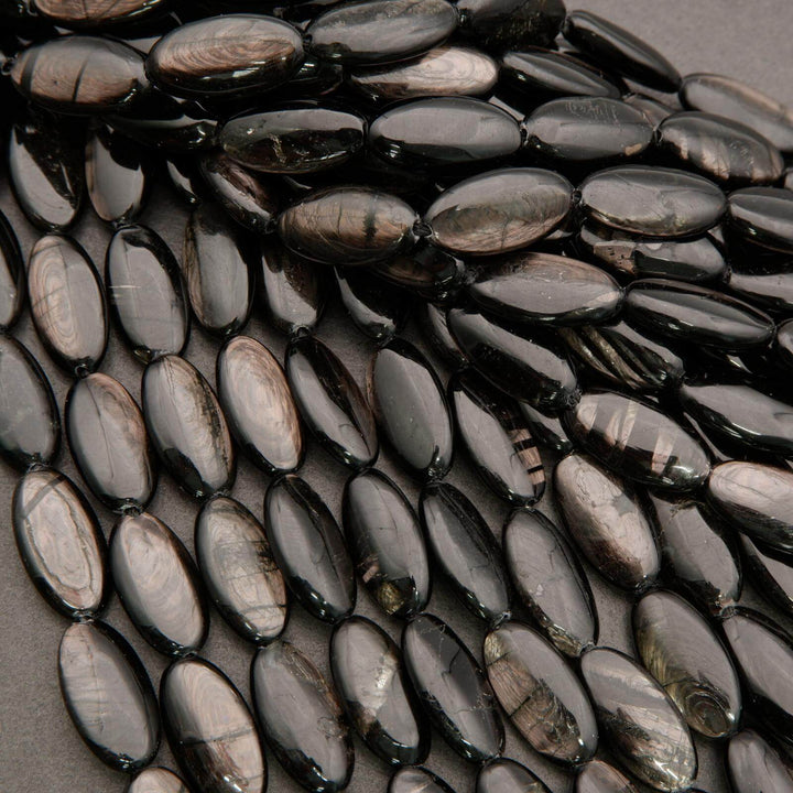 Hypersthene · Smooth · Oval · 10x20mm, Tejas Beads, Beads