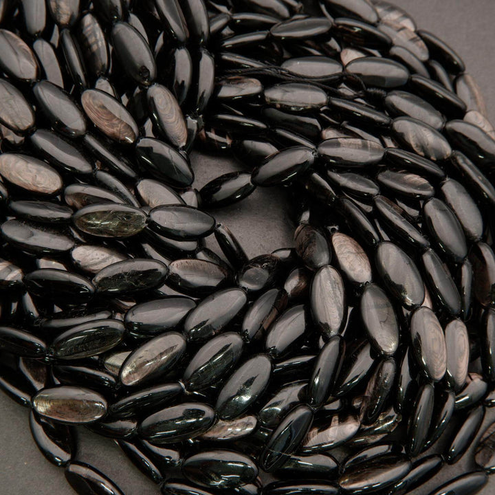 Hypersthene · Smooth · Oval · 10x20mm, Tejas Beads, Beads
