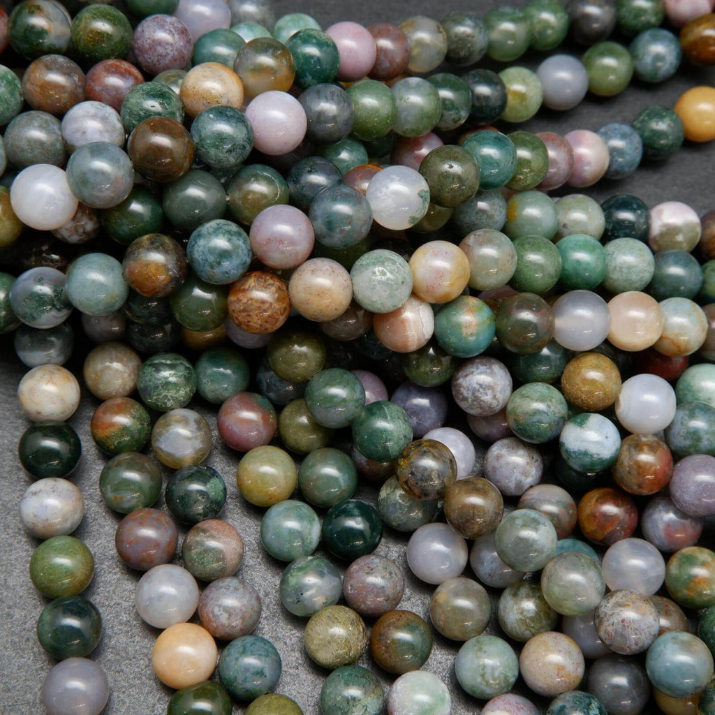 Multicolor fancy jasper beads.