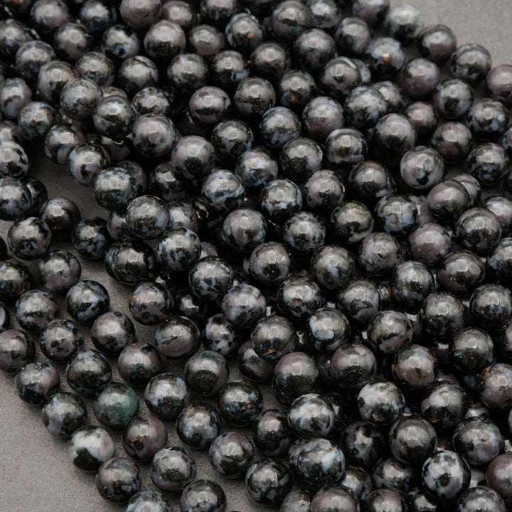 Indigo Gabbro (Merlinite) · Smooth · Round · 6mm, 8mm, 10mm, Tejas Beads, Beads