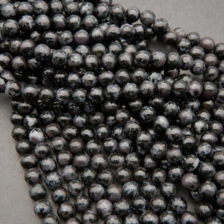 Indigo Gabbro (Merlinite) · Smooth · Round · 6mm, 8mm, 10mm, Tejas Beads, Beads