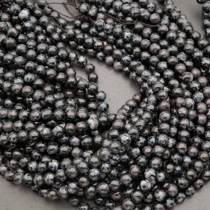 Indigo Gabbro (Merlinite) · Smooth · Round · 6mm, 8mm, 10mm, Tejas Beads, Beads