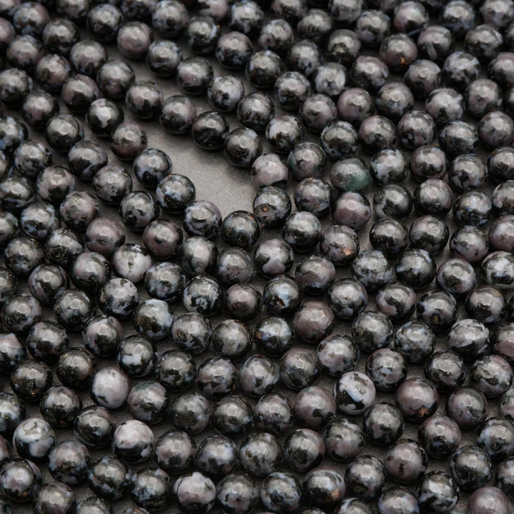Indigo Gabbro (Merlinite) · Smooth · Round · 6mm, 8mm, 10mm, Tejas Beads, Beads