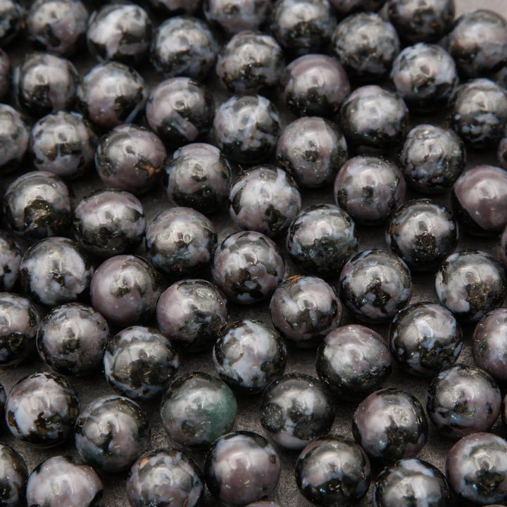Indigo Gabbro (Merlinite) · Smooth · Round · 6mm, 8mm, 10mm, Tejas Beads, Beads