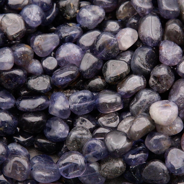 Close-up of purple and gray pebbles
