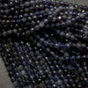 Blue and purple Iolite beads.