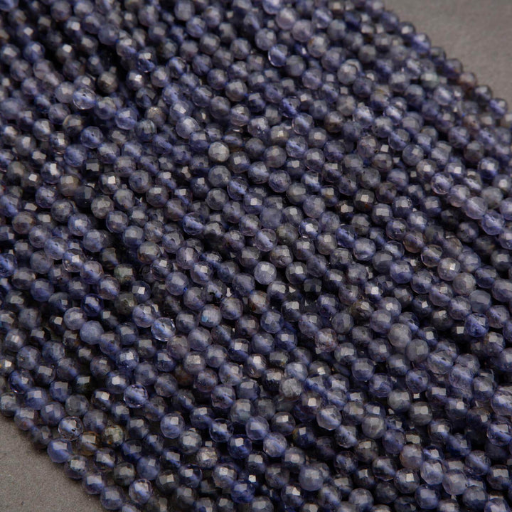 Iolite A · Microfaceted · Round · 2mm, 3mm, 4mm, Tejas Beads, Beads