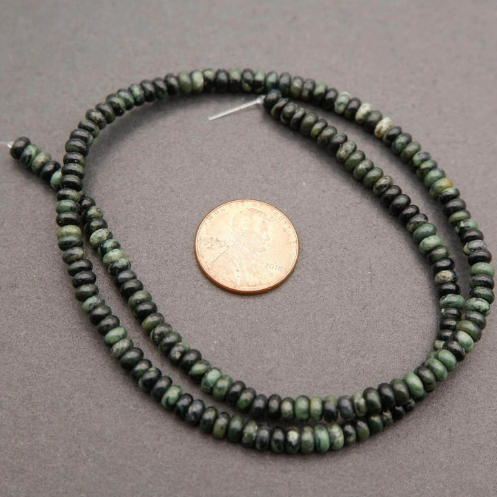 Kambaba Jasper · Smooth · Rondelle · 2x4mm, Tejas Beads, Beads
