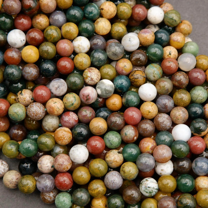 Kambaby Ocean Jasper · Smooth · Round · 6mm, 8mm, 10mm, Tejas Beads, Beads