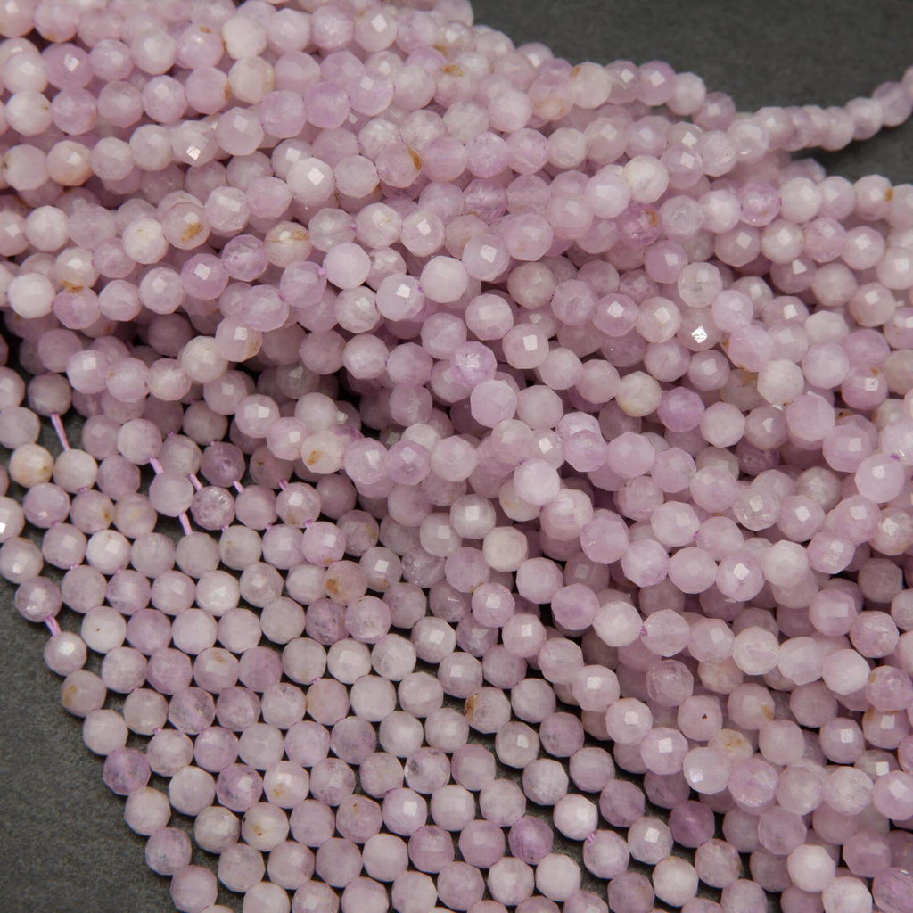 Pink kunzite beads.