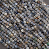 blue kyanite faceted cube shape beads