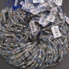 blue kyanite faceted cube shape beads