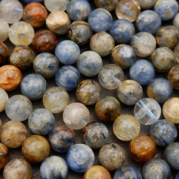 Sunset Blue Kyanite · Smooth · Round · 6mm, 8mm, 10mm, Tejas Beads, Beads