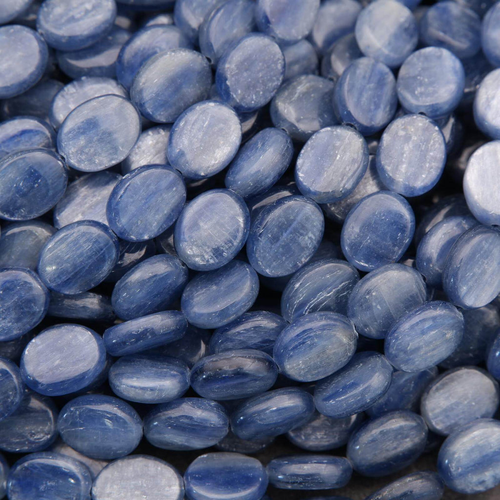 Close-up of blue oval-shaped objects