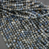 Blue gray kyanite beads with earthy inclusions