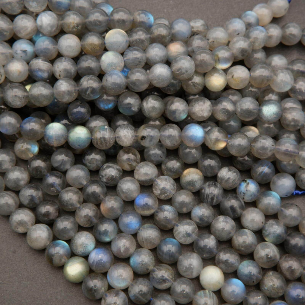 Blue flash labradorite beads.