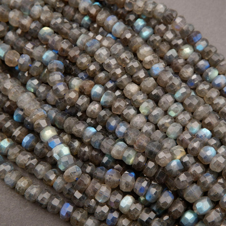 Labradorite A · Faceted · Rondelle · 7mm, 8mm, Tejas Beads, Beads
