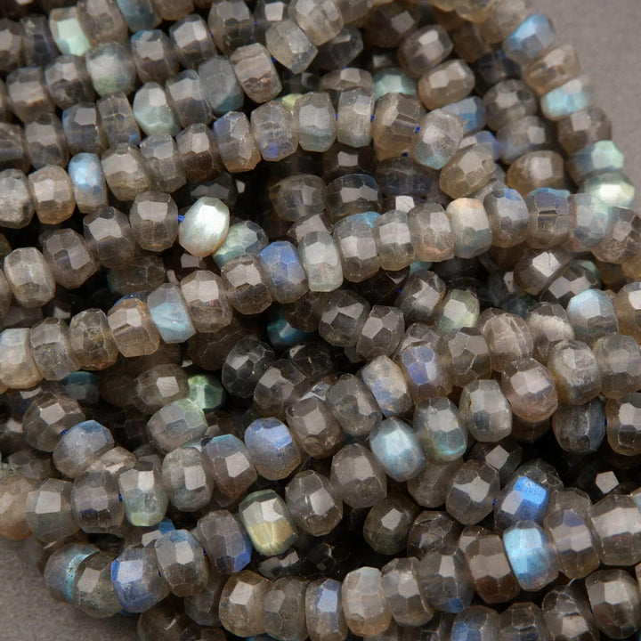 Labradorite A · Faceted · Rondelle · 7mm, 8mm, Tejas Beads, Beads