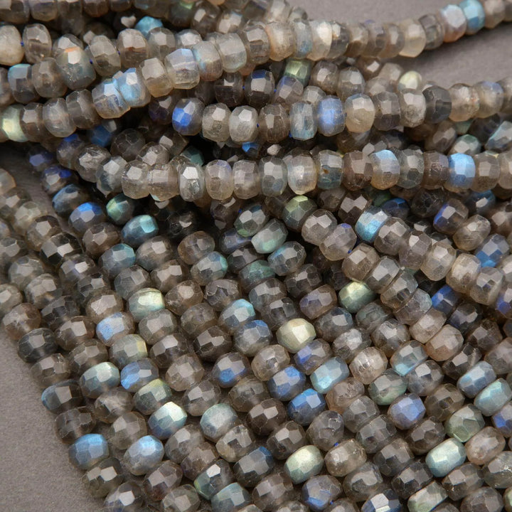 Labradorite A · Faceted · Rondelle · 7mm, 8mm, Tejas Beads, Beads