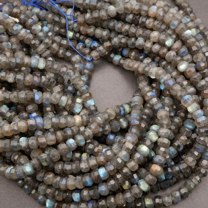 Labradorite A · Faceted · Rondelle · 7mm, 8mm, Tejas Beads, Beads