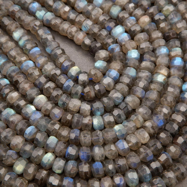 Labradorite A · Faceted · Rondelle · 7mm, 8mm, Tejas Beads, Beads
