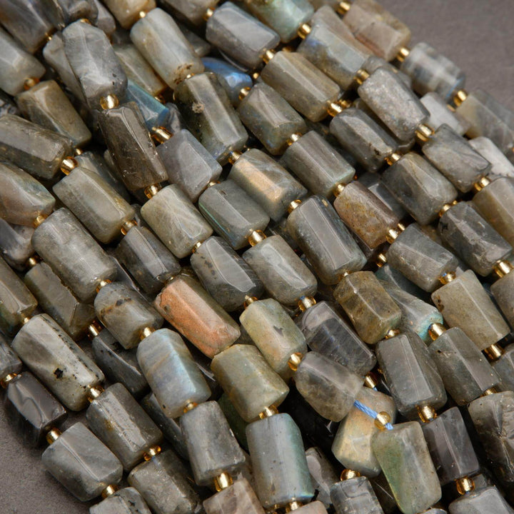 Labradorite · Smooth · Freeform Tube · 7mm, 8mm, 9mm, Tejas Beads, Beads