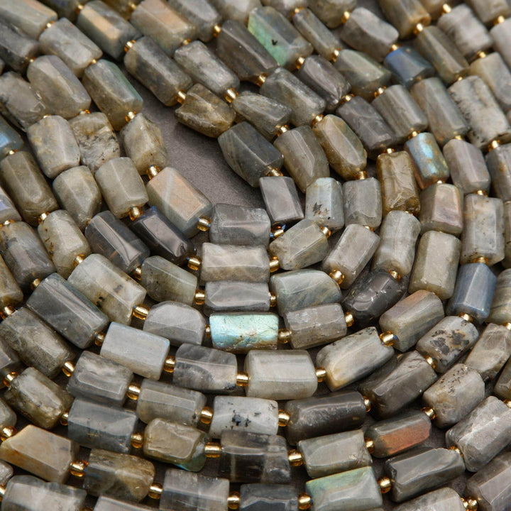 Labradorite · Smooth · Freeform Tube · 7mm, 8mm, 9mm, Tejas Beads, Beads