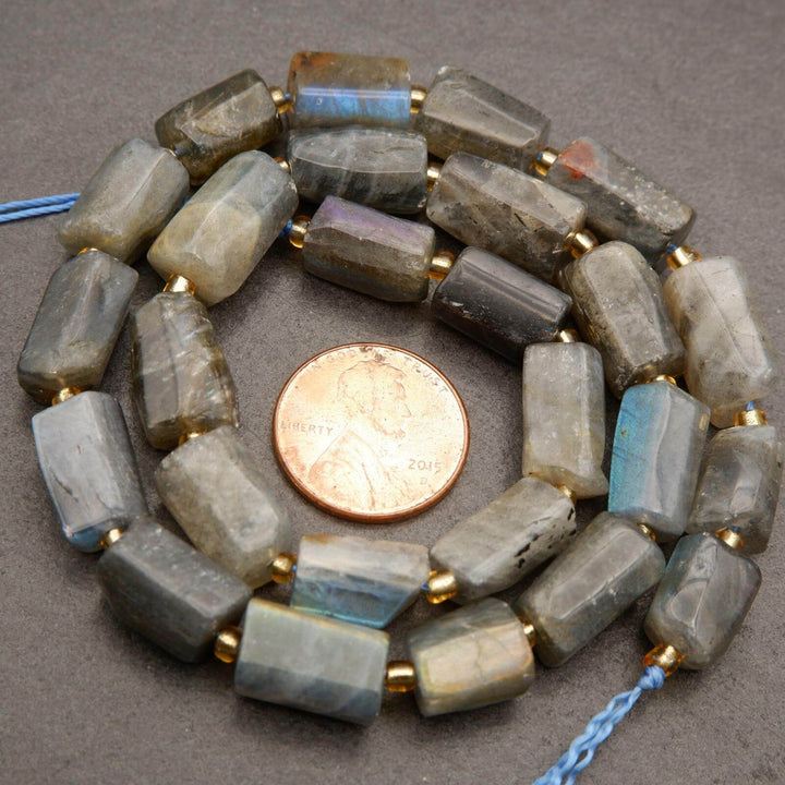 Labradorite · Smooth · Freeform Tube · 7mm, 8mm, 9mm, Tejas Beads, Beads