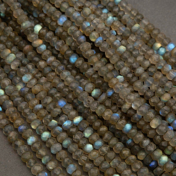 Labradorite A · Faceted · Rondelle · 5mm, 6mm, Tejas Beads, Beads