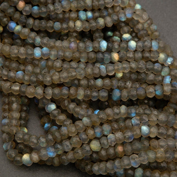 Labradorite A · Faceted · Rondelle · 5mm, 6mm, Tejas Beads, Beads