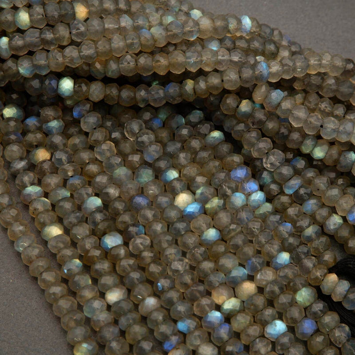 Labradorite A · Faceted · Rondelle · 5mm, 6mm, Tejas Beads, Beads
